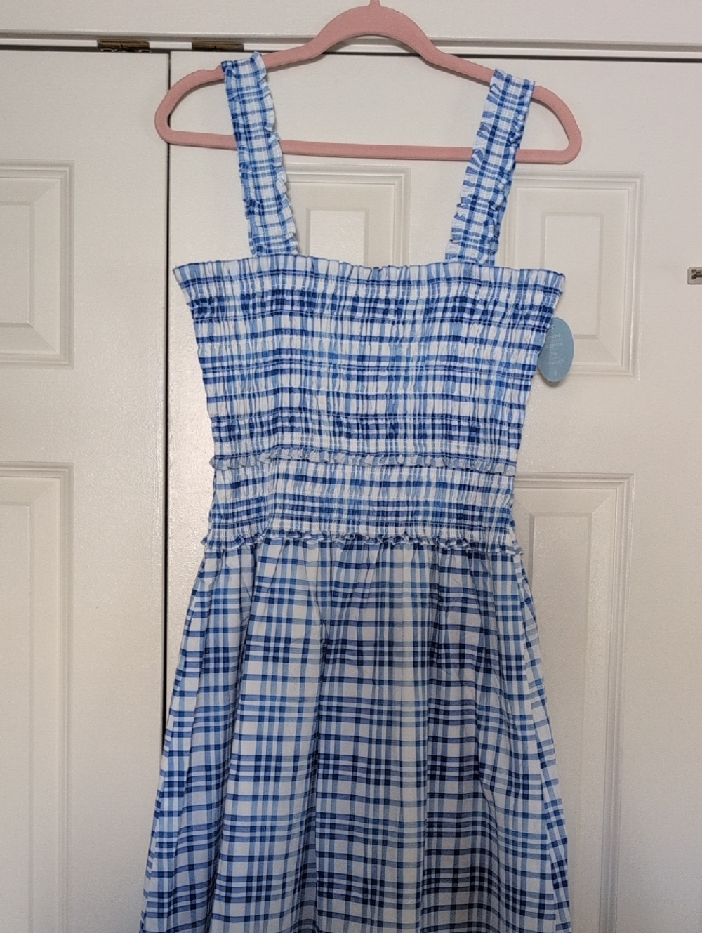 Hill House Azalea Dress in Blue Watercolor Gingham - Picture 11 of 12